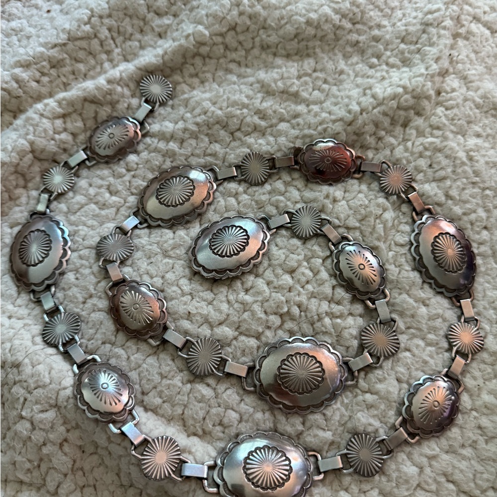 1990’s Silver Concho Belt stamped LAUREN